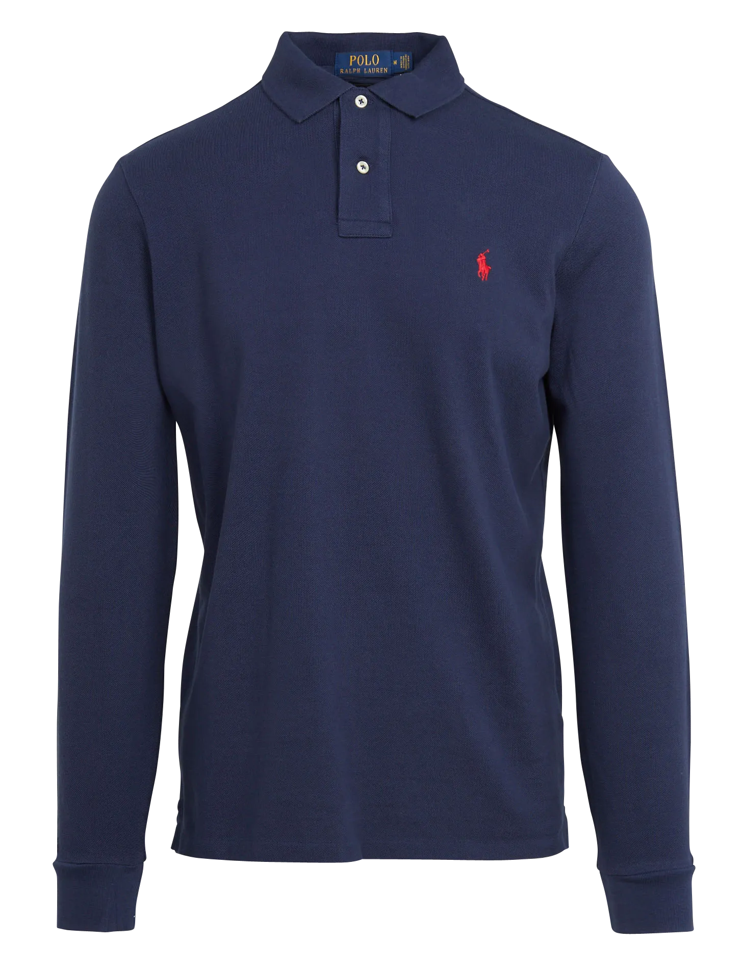  POLO RALPH LAUREN   Polo a maniche lunghe regular fit in piqué di cotone | Blu